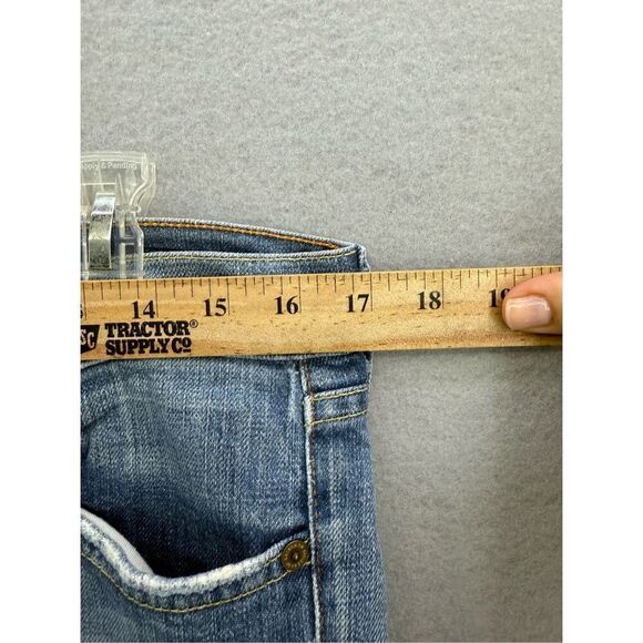 Y2K Citizens of Humanity Women Blue V-Front Stretch Low Waist Boot Cut Jeans Siz - Picture 6 of 11